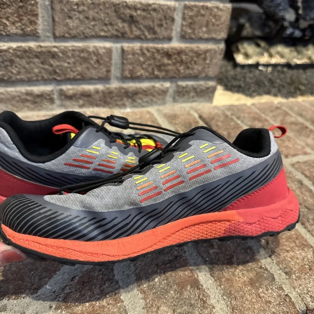 Merrell MK268072 Agility Peak Trail Running Shoes 6M Kids Lava Red Grey #0007